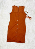 Chestnut Ribbed Dress