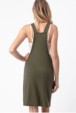 Olive Overall Dress