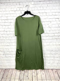 Short Sleeve Versatile T-shirt Pocket Dress