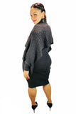 Turtleneck Curve Sweater Dress 2 Piece