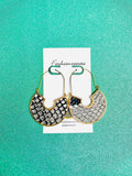 Leather “Nette” Wire Hook Earrings