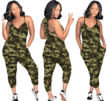 The "Combat Queen" Camouflage Romper with Pockets