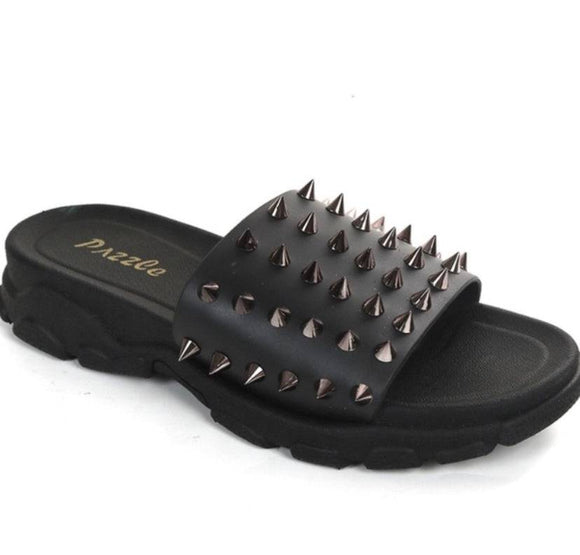Edgy Spiked Slides