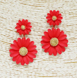 Daisy Duo Flower Earrings